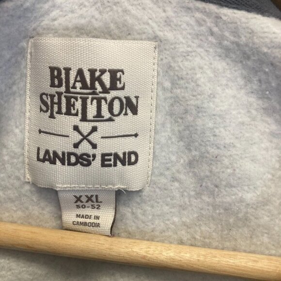 Blake Shelton X Lands End Men's Serious Sweatshirt XXL 50-52 Heather Gray Crew - Picture 7 of 16